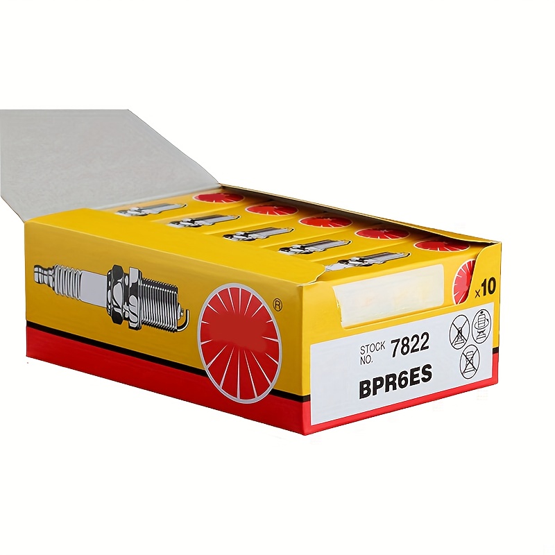 Motorcycle Spark Plug - NGK BPR6ES 7822 Nickel Alloy Spark