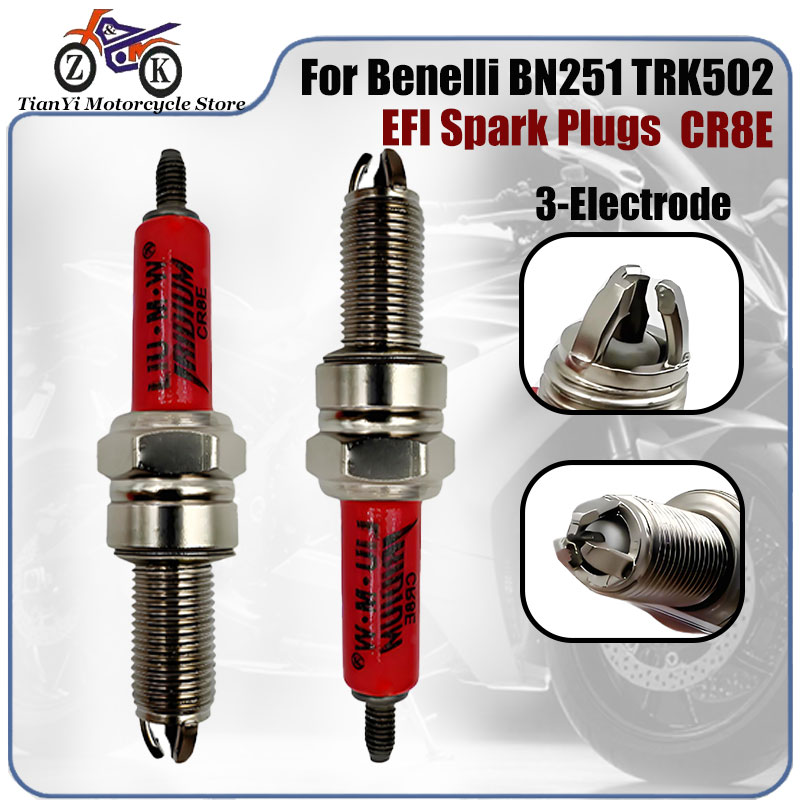 1PCS CR8E 3-Electrode EFI Moto - Motorcycle Spark Plug ulasan dan harga